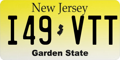 NJ license plate I49VTT