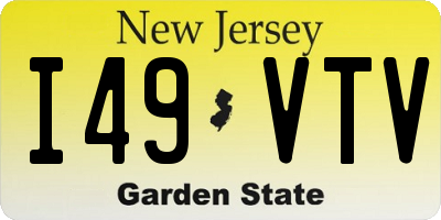 NJ license plate I49VTV