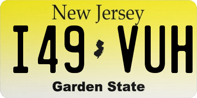 NJ license plate I49VUH