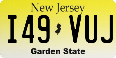 NJ license plate I49VUJ
