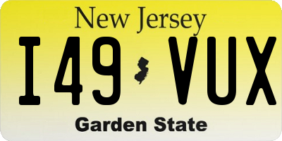 NJ license plate I49VUX