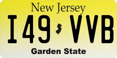 NJ license plate I49VVB