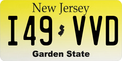 NJ license plate I49VVD