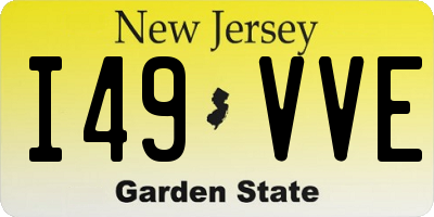 NJ license plate I49VVE
