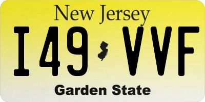 NJ license plate I49VVF
