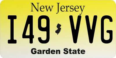 NJ license plate I49VVG