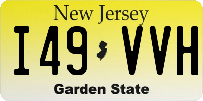 NJ license plate I49VVH