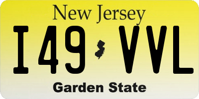 NJ license plate I49VVL