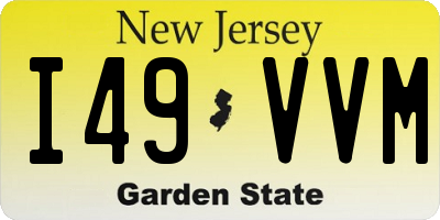 NJ license plate I49VVM