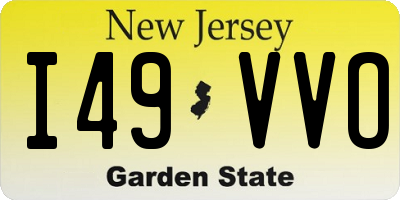 NJ license plate I49VVO