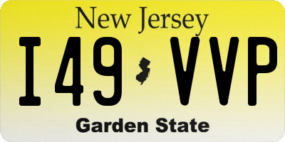 NJ license plate I49VVP