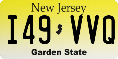 NJ license plate I49VVQ