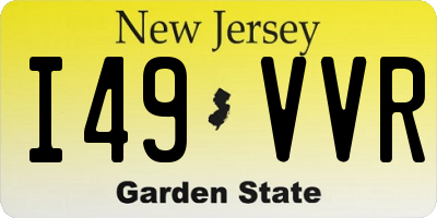 NJ license plate I49VVR