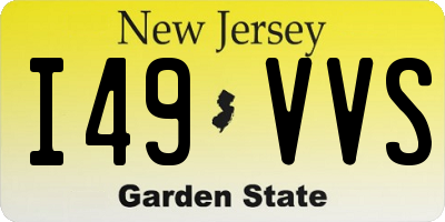 NJ license plate I49VVS