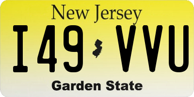 NJ license plate I49VVU