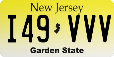 NJ license plate I49VVV
