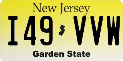NJ license plate I49VVW