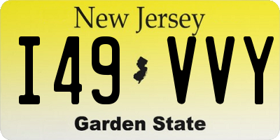 NJ license plate I49VVY