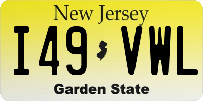NJ license plate I49VWL