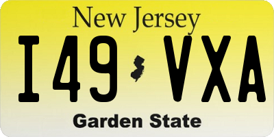 NJ license plate I49VXA