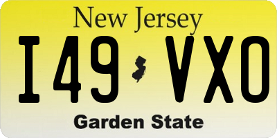 NJ license plate I49VXO