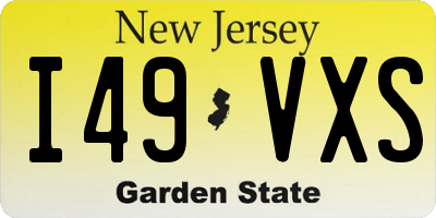 NJ license plate I49VXS