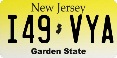 NJ license plate I49VYA