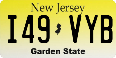 NJ license plate I49VYB