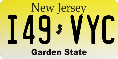NJ license plate I49VYC