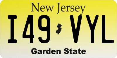 NJ license plate I49VYL