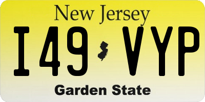 NJ license plate I49VYP