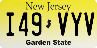 NJ license plate I49VYV