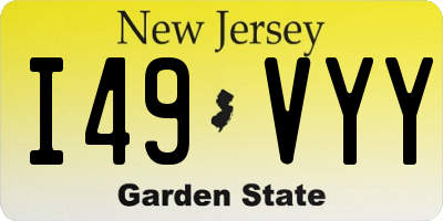 NJ license plate I49VYY