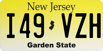 NJ license plate I49VZH