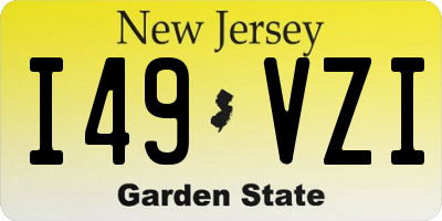 NJ license plate I49VZI