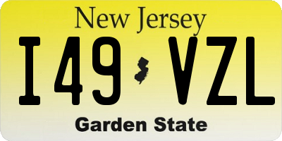 NJ license plate I49VZL