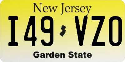 NJ license plate I49VZO