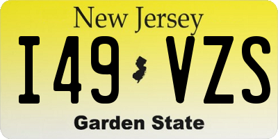 NJ license plate I49VZS