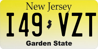 NJ license plate I49VZT
