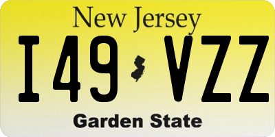 NJ license plate I49VZZ