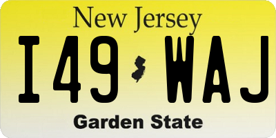 NJ license plate I49WAJ