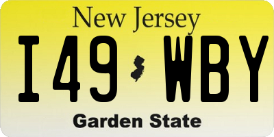 NJ license plate I49WBY