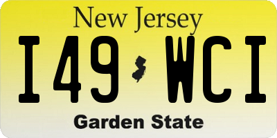 NJ license plate I49WCI