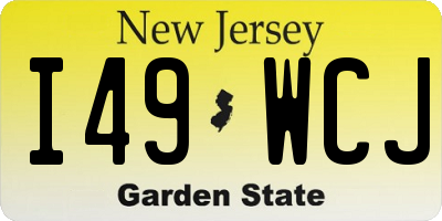NJ license plate I49WCJ