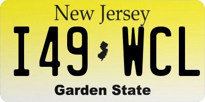 NJ license plate I49WCL