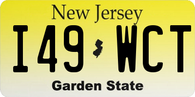 NJ license plate I49WCT