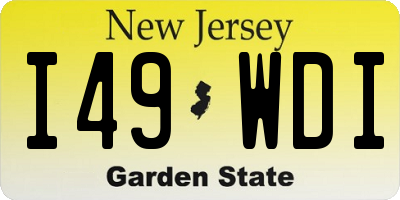 NJ license plate I49WDI