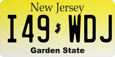 NJ license plate I49WDJ