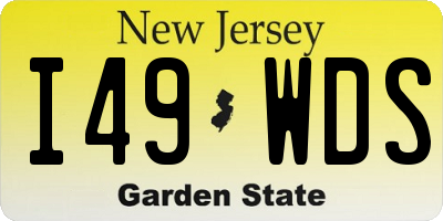 NJ license plate I49WDS