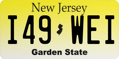 NJ license plate I49WEI